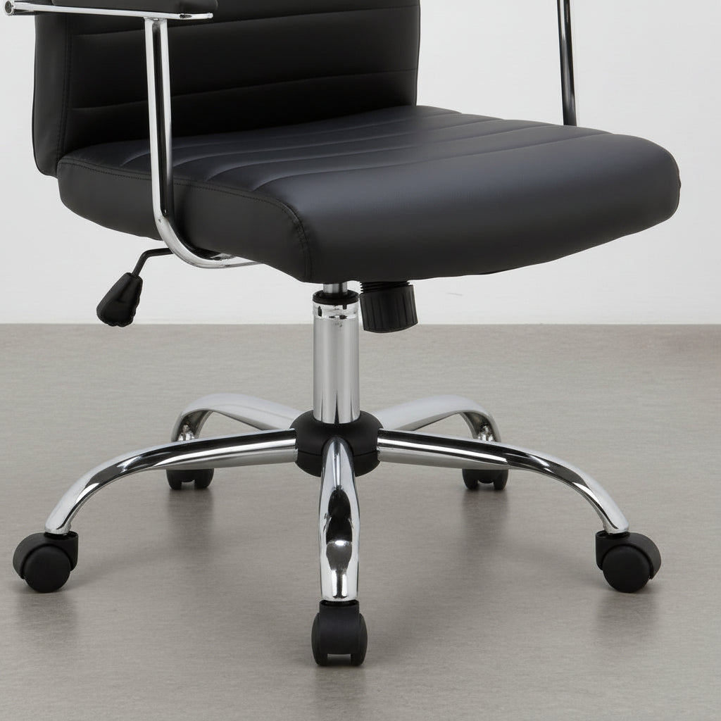 SILLA OFICINA EN PIEL SINTETICA CON RUEDAS LARA