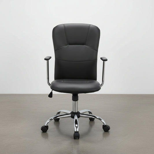 SILLA OFICINA EN PIEL SINTETICA CON REPOSABRAZOS FLOTANTES MAGALI