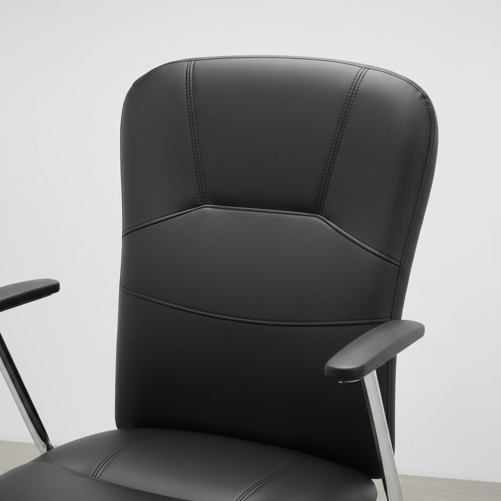 SILLA OFICINA EN PIEL SINTETICA CON REPOSABRAZOS FLOTANTES MAGALI