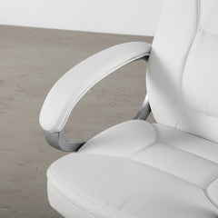 SILLA OFICINA ERGONOMICA EN PIEL SINTETICA CON REPOSACABEZAS INTEGRADO ELISABETH