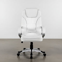 SILLA OFICINA ERGONOMICA EN PIEL SINTETICA CON REPOSACABEZAS INTEGRADO ELISABETH