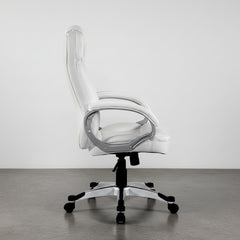 SILLA OFICINA ERGONOMICA EN PIEL SINTETICA CON REPOSACABEZAS INTEGRADO ELISABETH