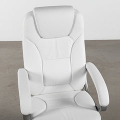SILLA OFICINA ERGONOMICA EN PIEL SINTETICA CON REPOSACABEZAS INTEGRADO ELISABETH