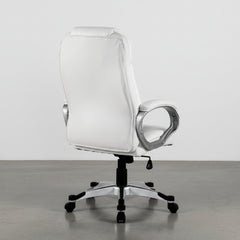 SILLA OFICINA ERGONOMICA EN PIEL SINTETICA CON REPOSACABEZAS INTEGRADO ELISABETH