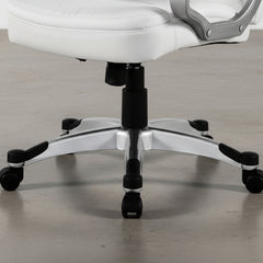 SILLA OFICINA ERGONOMICA EN PIEL SINTETICA CON REPOSACABEZAS INTEGRADO ELISABETH