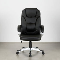 SILLA OFICINA ERGONOMICA EN PIEL SINTETICA CON REPOSACABEZAS INTEGRADO ELISABETH