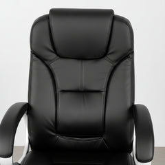 SILLA OFICINA ERGONOMICA EN PIEL SINTETICA CON REPOSACABEZAS INTEGRADO ELISABETH