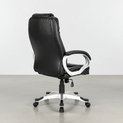 SILLA OFICINA ERGONOMICA EN PIEL SINTETICA CON REPOSACABEZAS INTEGRADO ELISABETH