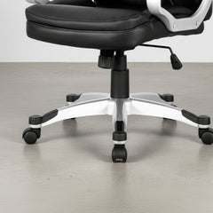 SILLA OFICINA ERGONOMICA EN PIEL SINTETICA CON REPOSACABEZAS INTEGRADO ELISABETH