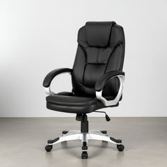 SILLA OFICINA ERGONOMICA EN PIEL SINTETICA CON REPOSACABEZAS INTEGRADO ELISABETH