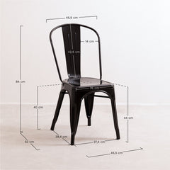SILLA COMEDOR APILABLE EN ACERO ESSEX