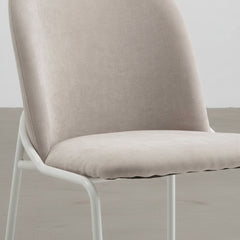 PACK 2 SILLAS DE COMEDOR EN TELA BEIGE Y PATAS METALICAS IVET