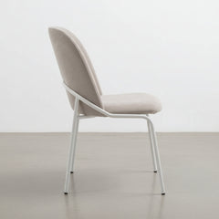 PACK 2 SILLAS DE COMEDOR EN TELA BEIGE Y PATAS METALICAS IVET