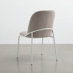 PACK 2 SILLAS DE COMEDOR EN TELA BEIGE Y PATAS METALICAS IVET