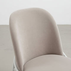 PACK 2 SILLAS DE COMEDOR EN TELA BEIGE Y PATAS METALICAS IVET