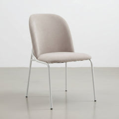 PACK 2 SILLAS DE COMEDOR EN TELA BEIGE Y PATAS METALICAS IVET