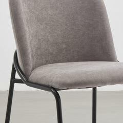 PACK 2 SILLAS DE COMEDOR EN TELA BEIGE Y PATAS METALICAS IVET