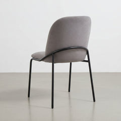 PACK 2 SILLAS DE COMEDOR EN TELA BEIGE Y PATAS METALICAS IVET