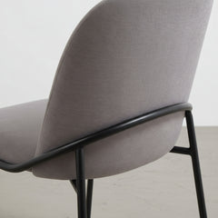 PACK 2 SILLAS DE COMEDOR EN TELA BEIGE Y PATAS METALICAS IVET
