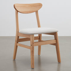 PACK 2 SILLAS DE COMEDOR EN ROBLE Y TELA BEIGE NAIARA