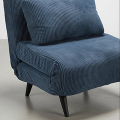 SILLÓN CONVERTIBLE EN TELA PANA CON PATAS METALICAS KIARA