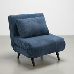 SILLÓN CONVERTIBLE EN TELA PANA CON PATAS METALICAS KIARA