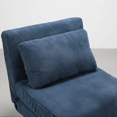 SILLÓN CONVERTIBLE EN TELA PANA CON PATAS METALICAS KIARA