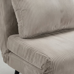 SILLÓN CONVERTIBLE EN TELA PANA CON PATAS METALICAS KIARA
