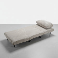 SILLÓN CONVERTIBLE EN TELA PANA CON PATAS METALICAS KIARA