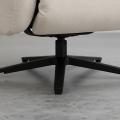 SILLON RECLINABLE Y GIRATORIO CON RELAX EN TELA LENOX