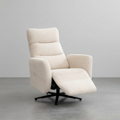 SILLON RECLINABLE Y GIRATORIO CON RELAX EN TELA LENOX
