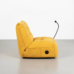 SILLON GIRATOTIO RECLINABLE EN TELA DIMIAN