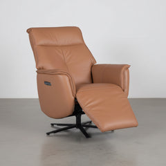 SILLON RECLINABLE Y GIRATORIO CON RELAX EN PIEL GATLIN