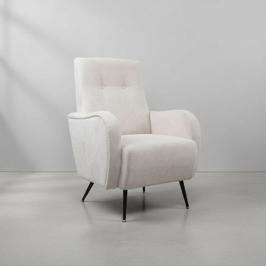 SILLON TAPIZADO TELA ACUALINE PATAS METALICAS NEGRAS NUBIRA