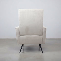SILLON TAPIZADO TELA ACUALINE PATAS METALICAS NEGRAS NUBIRA