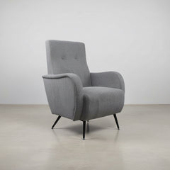 SILLON TAPIZADO TELA ACUALINE PATAS METALICAS NEGRAS NUBIRA