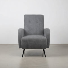 SILLON TAPIZADO TELA ACUALINE PATAS METALICAS NEGRAS NUBIRA