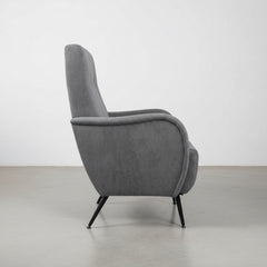 SILLON TAPIZADO TELA ACUALINE PATAS METALICAS NEGRAS NUBIRA