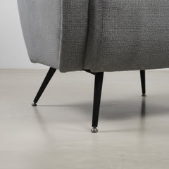 SILLON TAPIZADO TELA ACUALINE PATAS METALICAS NEGRAS NUBIRA