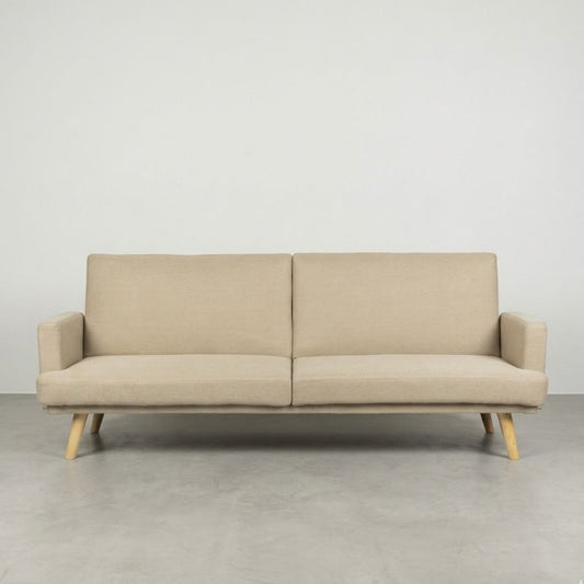 SOFÁ CAMA DE 3 PLAZAS TELA BEIGE LIEBE