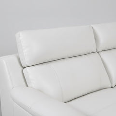 SOFÁ CHAISE LONGUE COM RELAX 3 LUGARES EM PELE CINZENTA SARA