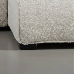 SOFÁ CHAISE LONGUE ELÉTRICO DE 3 LUGARES TECIDO BOUCLÉ KAITO