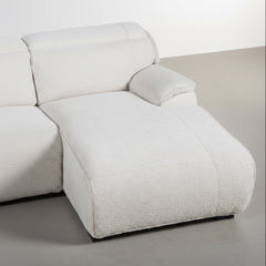 SOFA CHAISE LONGUE ELECTRICO DE 3 PLAZAS TELA BOUCLE KAITO