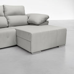 SOFÁ CHAISE LONGUE MOTORIZADO 3 LUGARES EM TECIDO MOZART BOLT