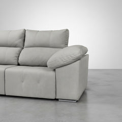 SOFÁ CHAISE LONGUE MOTORIZADO 3 LUGARES EM TECIDO MOZART BOLT