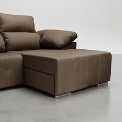 SOFÁ CHAISE LONGUE MOTORIZADO 3 LUGARES EM TECIDO MOZART BOLT