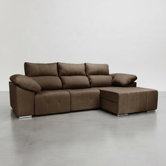 SOFÁ CHAISE LONGUE MOTORIZADO 3 LUGARES EM TECIDO MOZART BOLT