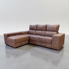 SOFÁ CHAISE LONGUE 3 LUGARES EM TECIDO HANOI MENORCA