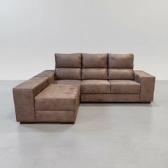 SOFÁ CHAISE LONGUE 3 LUGARES EM TECIDO HANOI MENORCA