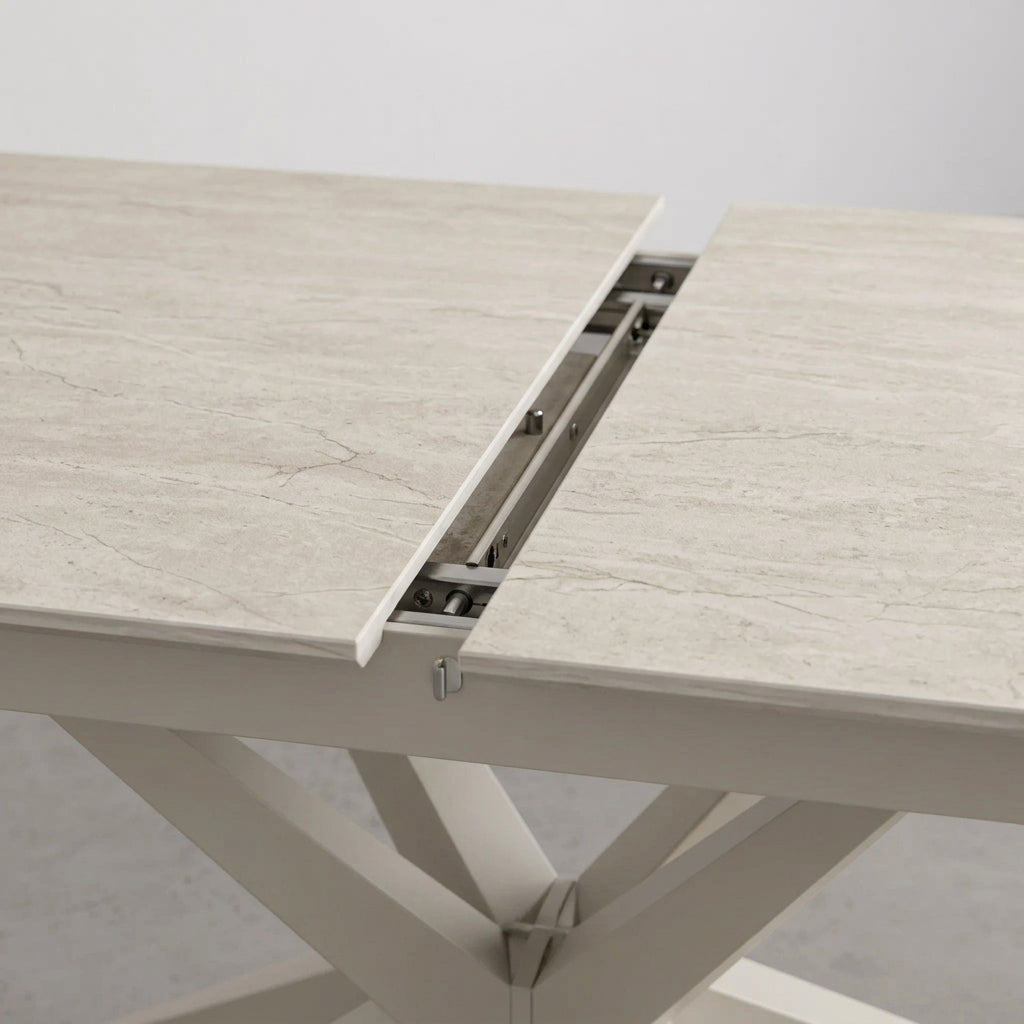 MESA DE JANTAR RETANGULAR 160x90 cm EM FAIA E AÇO EMMET